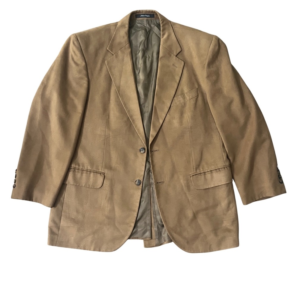 LaCrosse Mens 42S Brown Microfiber Blazer‎ Tailored J&R Clothing Uruguay Coat